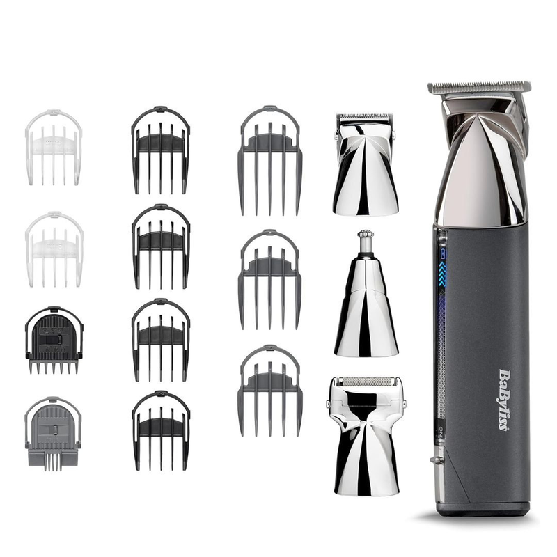 Babyliss super-x metal 15σε1 επαναφορτιζόμενη μεταλλική κουρευτική μηχανή για γενειάδα, μαλλιά, σώμα & αυτιά με μήκος κοπής 0.5–16 mm, βάση φόρτισης USB πλήρως αδιάβροχη & έως 180 λεπτά χρόνο λείτουργίας mt996e, , medium-null
