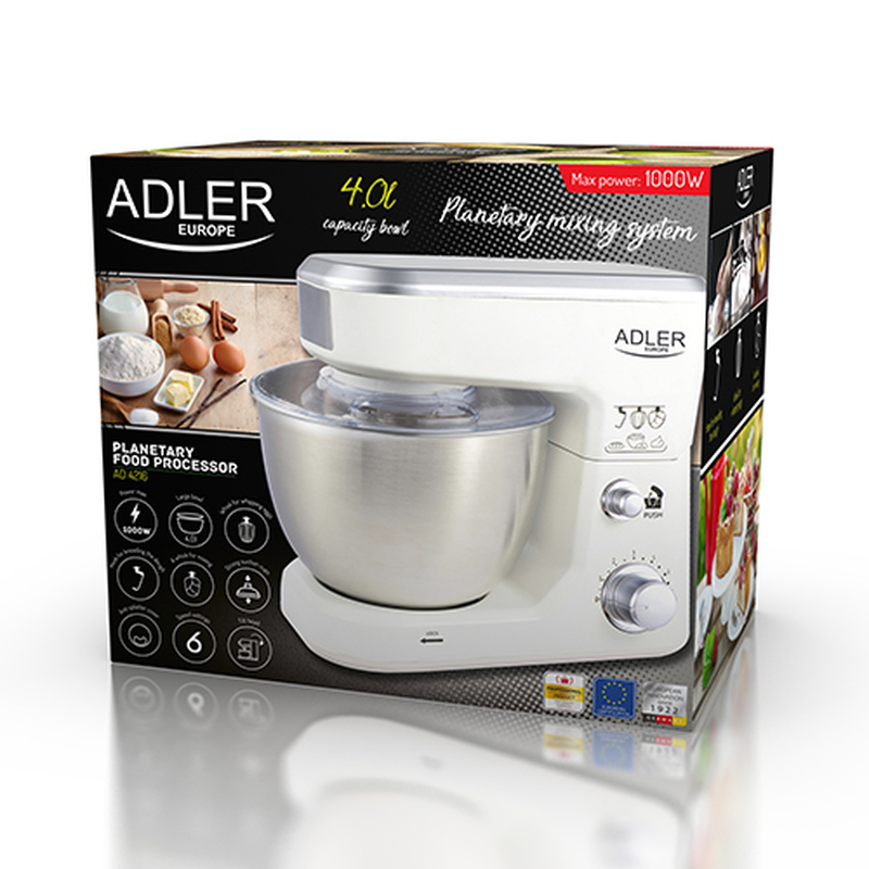 Adler professional food processor ad4216 4l 1000w 6speed, , medium-null