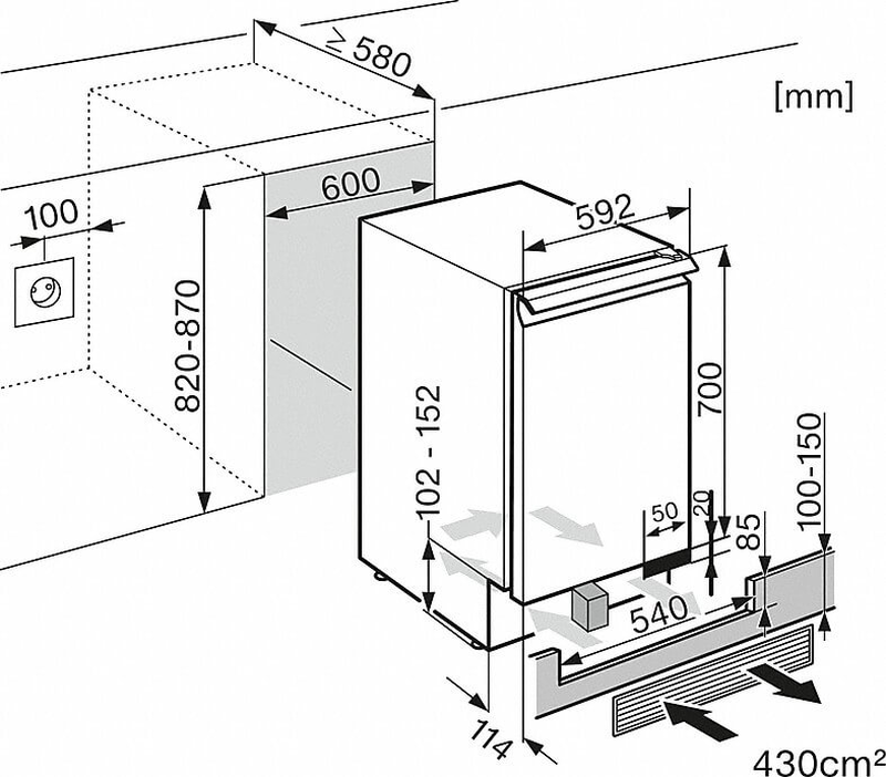 Miele kwt6321ug built-in wine cooler,  hxwxd: 81.8 x 59,7 x 57,5cm, , medium-null