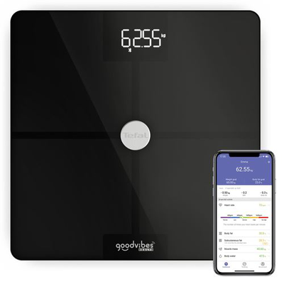 Tefal bathroom scale goodvibes bluetooth  black bm9660