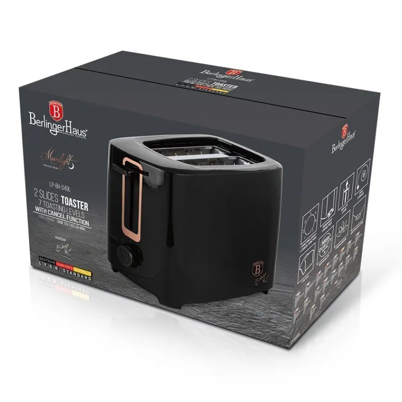 Product image: Berlinger haus φρυγανιέρα 2 θέσεων 700w lp-bh-049l μαύρη, , medium-null