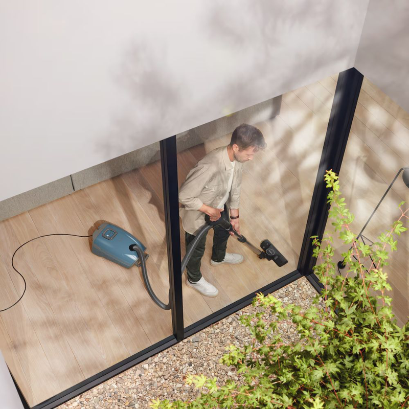 Miele guard l1 ηλεκτρική κυλινδρική σκούπα 890w με σακούλα 3.5l, powerline τεχνολογία, φίλτρο Airclean & ακροφύσιο 2σε1 μπλε , , medium-null