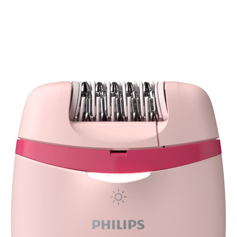 Product image: Philips αδιάβροχη αποτριχωτική mηχανή 2 ταχυτήτων με 7 αξεσουαρ και θήκη σε ροζ, , medium-null