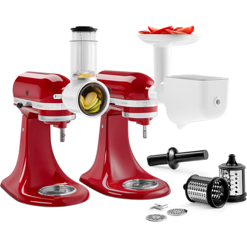 Kitchenaid mixer attachment set 5ksm2fppc grind, slice, shred and strain, , medium-null