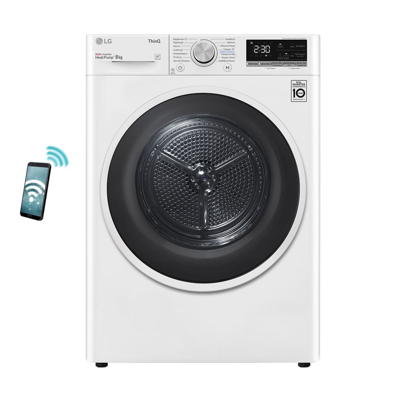 Lg rh80v9avhn dryer 8 kg, , medium-null