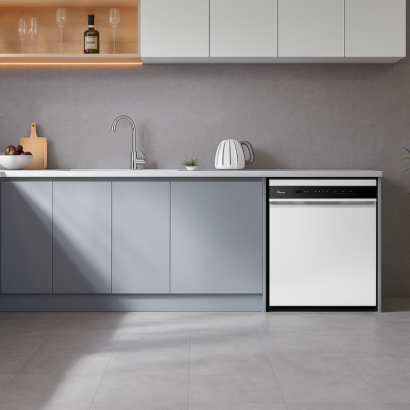 Product image: Midea πλυντήριο πιάτων με 9 προγράμματα και χωρητικότητα 14 σετ ενεργειακής κλάσης d, λευκό mfd60s500, , medium-null