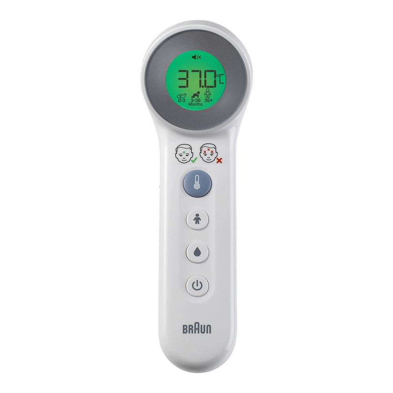 Braun no touch + touch forehead thermometer with age precision®bnt400, , medium image number null