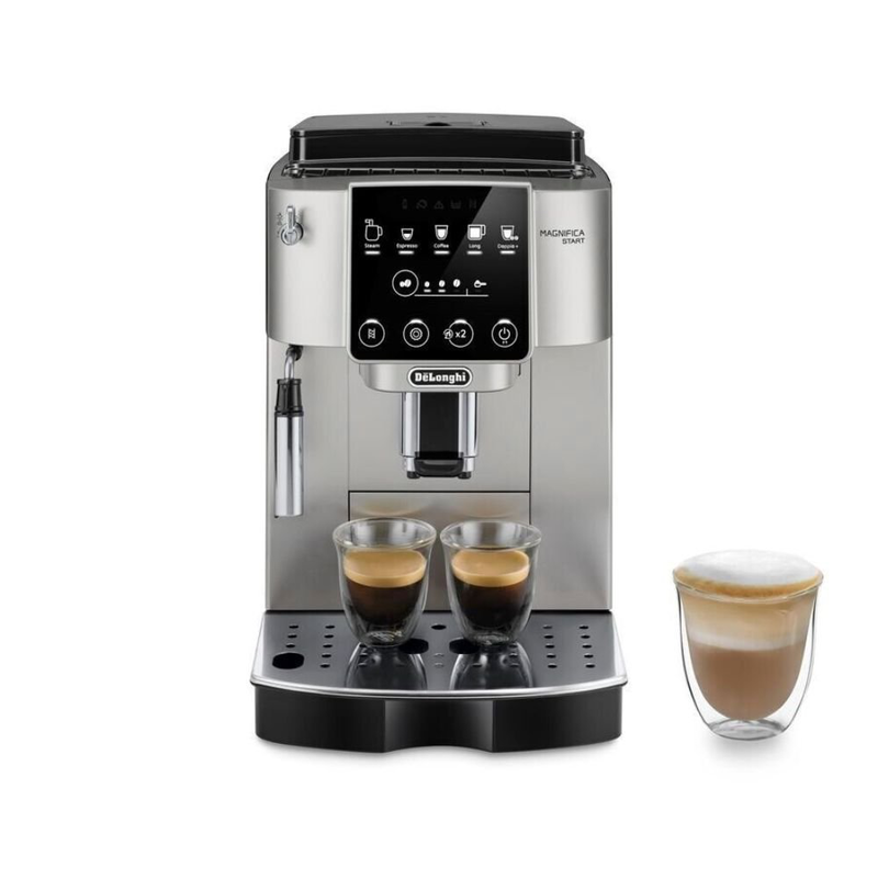 Delonghi magnifica start espresso &mu;&eta;&chi;&alpha;&nu;ή 1450w &pi;ί&epsilon;&sigma;&eta;&sigmaf; 15bar &gamma;&iota;&alpha; espresso, lungo silver, , medium-null