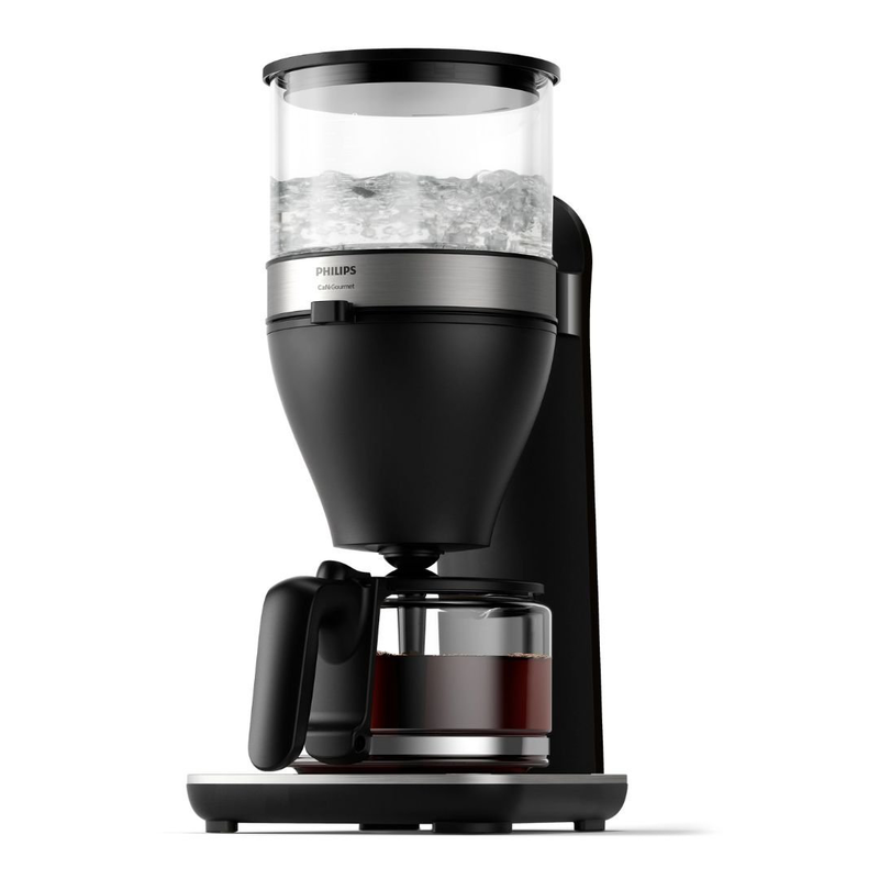 Philips café gourmet καφετιέρα φίλτρου 1800w με χωρητικότητα 1.25l, boil & brew, aroma twister & αυτόματη απενεργοποίηση μαύρο hd5416/60, , medium-null