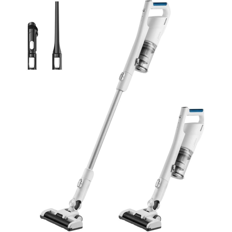 Midea mcs2021wb stick vacuum 25.2v 45 min 0.5l multi-filtering system white, , medium-null