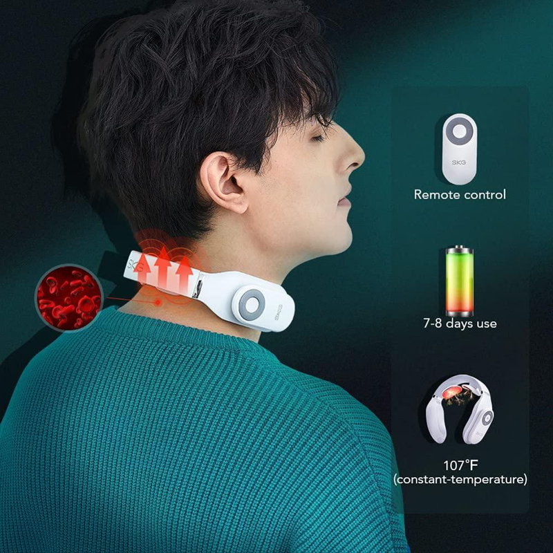 Skg neck massager 4098e – έξυπνη ανακούφιση αυχένα με θερμότητα και ενσωματωμένο τηλεχειριστήριο, , medium-null