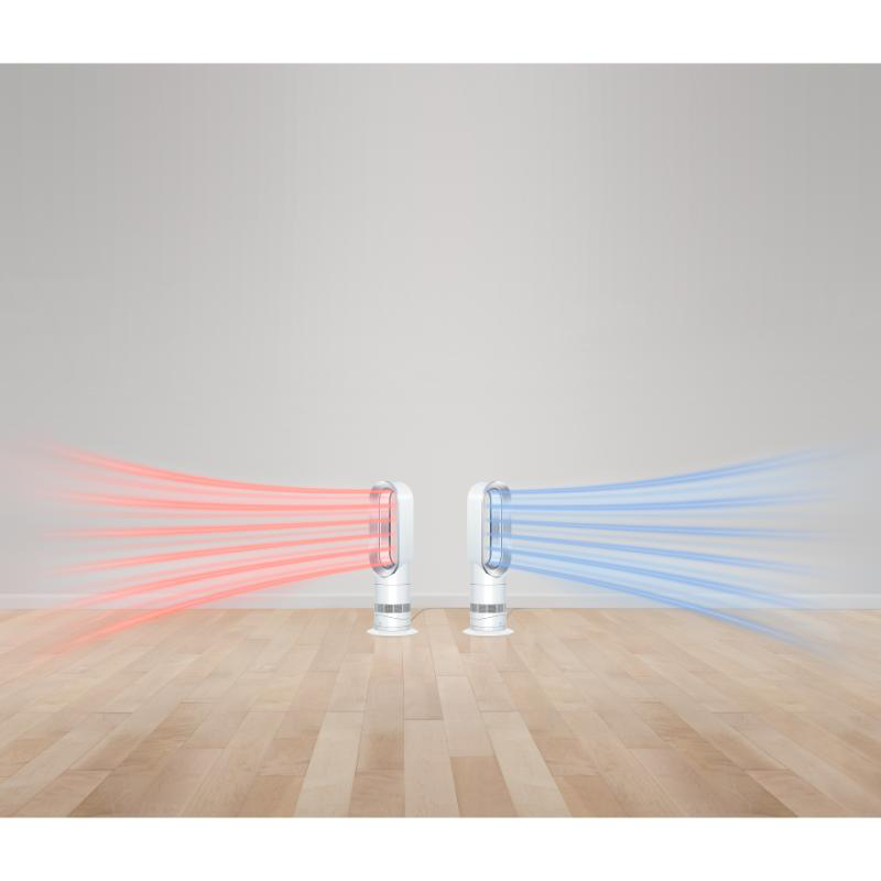 Dyson hot+cool™ jet focus am09 gan heater - white/silver, , medium image number null