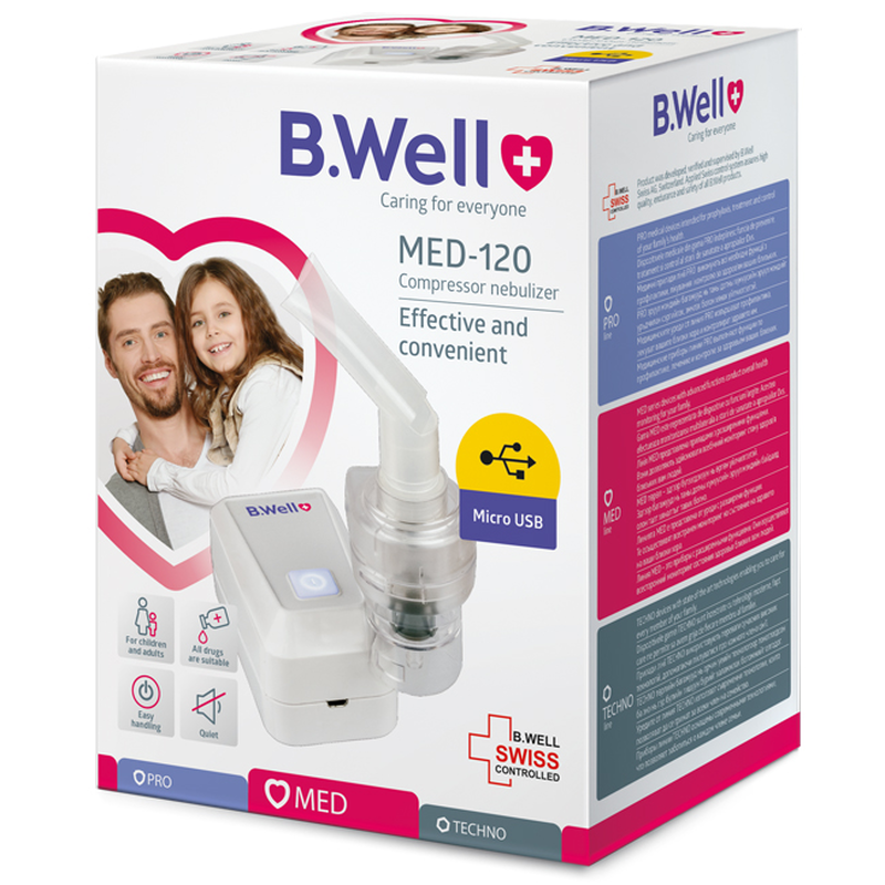 B well med-120 smart compressor nebulizer, , medium-null