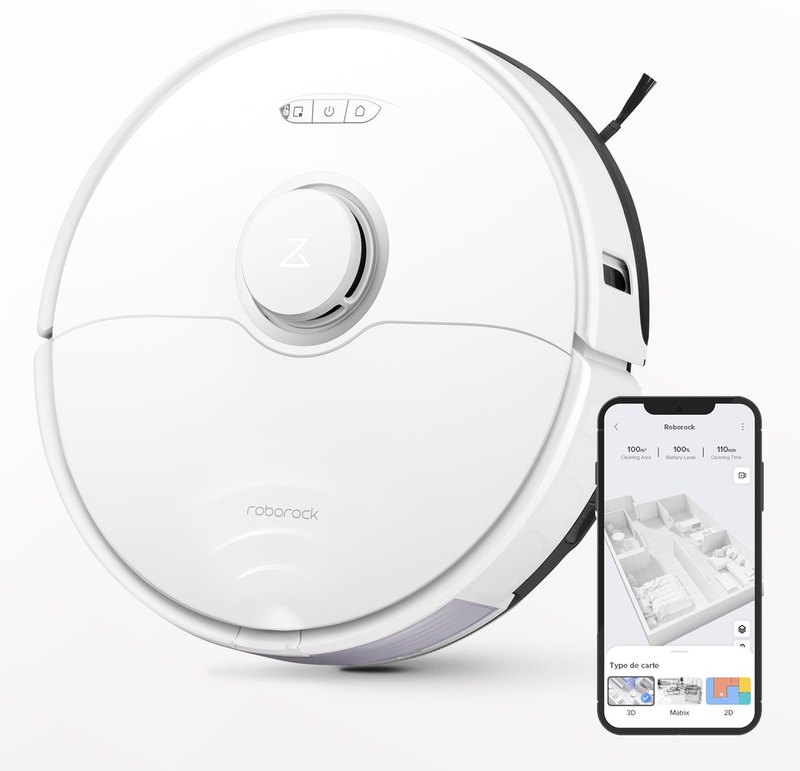 Roborock s8 robot vacuum with mapping carpet cleaning white-null