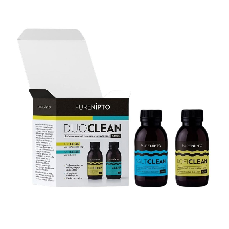 Purenipto duo cleaner home barista &sigma;&epsilon;&tau; &upsilon;&gamma;&rho;ώ&nu; &kappa;&alpha;&theta;&alpha;&rho;&iota;&sigma;&mu;&omicron;ύ &gamma;&iota;&alpha; &omicron;&iota;&kappa;&iota;&alpha;&kappa;έ&sigmaf; &mu;&eta;&chi;&alpha;&nu;έ&sigmaf; &kappa;&alpha;&phi;έ 2 x 100ml (koficlean + saltclean), , medium-null