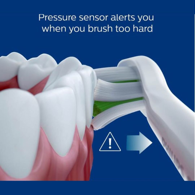 Product image: Philips sonicare protectiveclean 4300 επαναφορτιζόμενη ηλεκτρική οδοντόβουρτσα με sonic τεχνολογία, safestart προγραμμα, αισθητήρα πίεσης & διπλό επίπεδο έντασης άσπρο hx6807/24, , medium-null