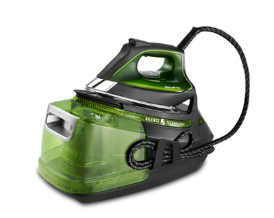 Rowenta dg9246 steam iron 2800w with microsteam 400 soleplate and continuous steam supply 150g/min, Black - Green, medium