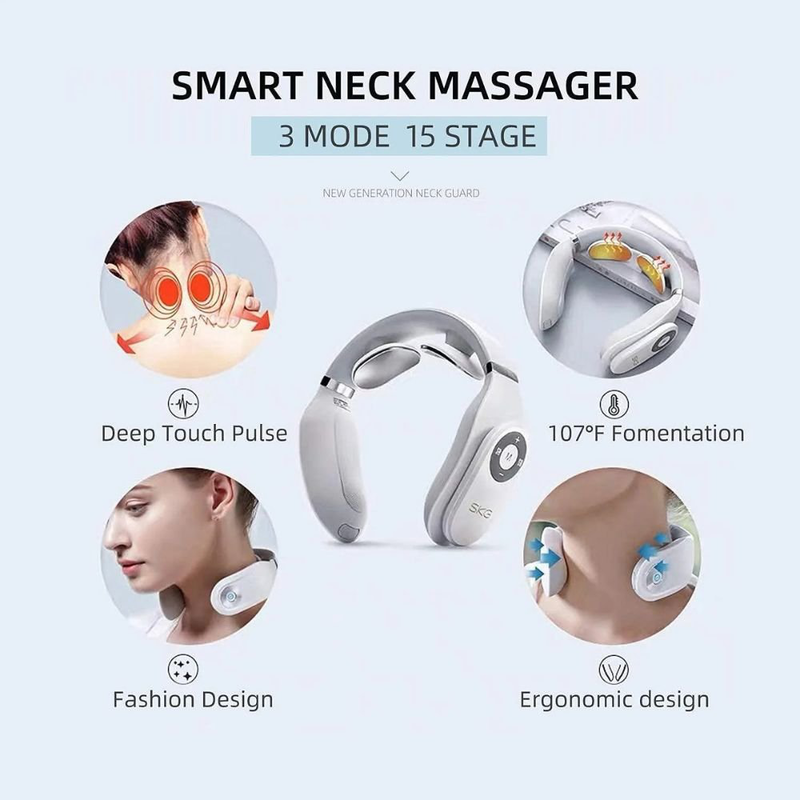 Skg neck massager 4098e – έξυπνη ανακούφιση αυχένα με θερμότητα και ενσωματωμένο τηλεχειριστήριο, , medium-null