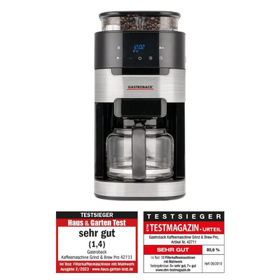 Gastroback coffee machine grind & brew pro