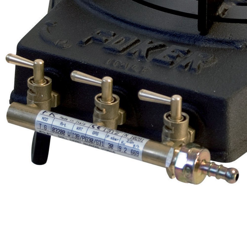 Product image: Επαγγελματική eστία aερίου βαρέου τύπου foker 03200 wok & δωρο ρυθμιστής αερίου igt jumbo 30mbar και σωλήνας αερίου 1m, , medium-null