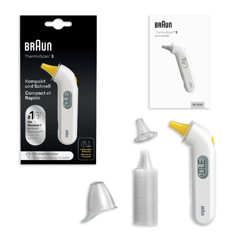 Braun thermoscan&reg; 3 ear thermometer, , medium-null