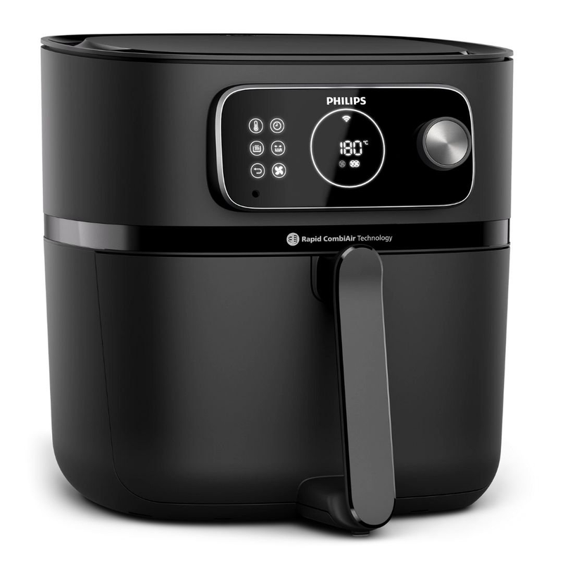 Philips combi connected xxl Airfryer 2200w με αποσπώμενο κάδο 8.3l, 22 λειτουργίες μαγειρέματος, Wi-Fi, homeid & τεχνολογία rapidair hd9876/90, , medium-null