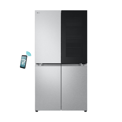 Lg gmv960mbde instaview 4 door refrigerator, Silver, medium