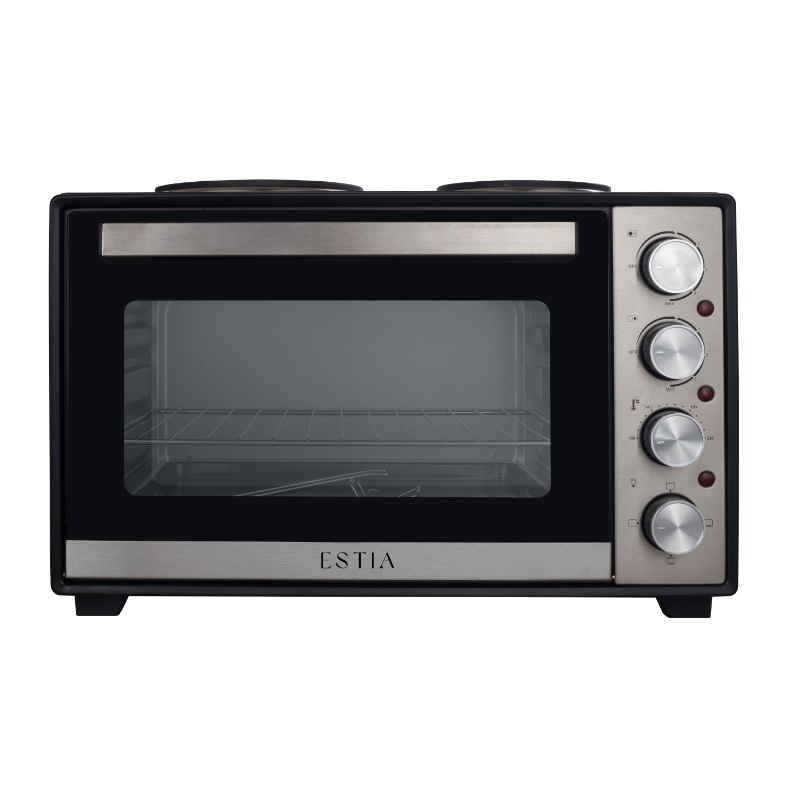 Product image: Estia mini oven with 2 hobs 38l - black, , medium-null