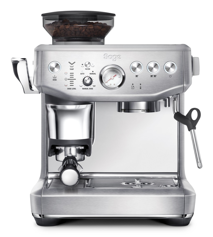 Sage barista express espresso &mu;&eta;&chi;&alpha;&nu;ή 1850w &pi;ί&epsilon;&sigma;&eta;&sigmaf; 9bar &gamma;&iota;&alpha; espresso, lungo, cappuccino silver-null