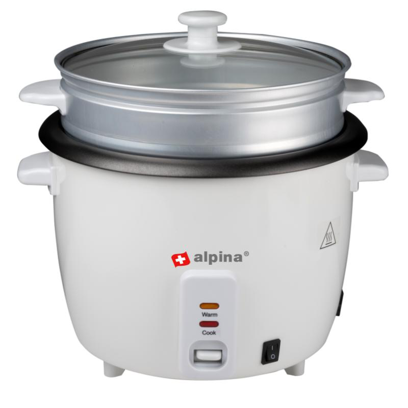 Product image: Alpina rice cooker + basket 700w 1.8l - white, , medium-null