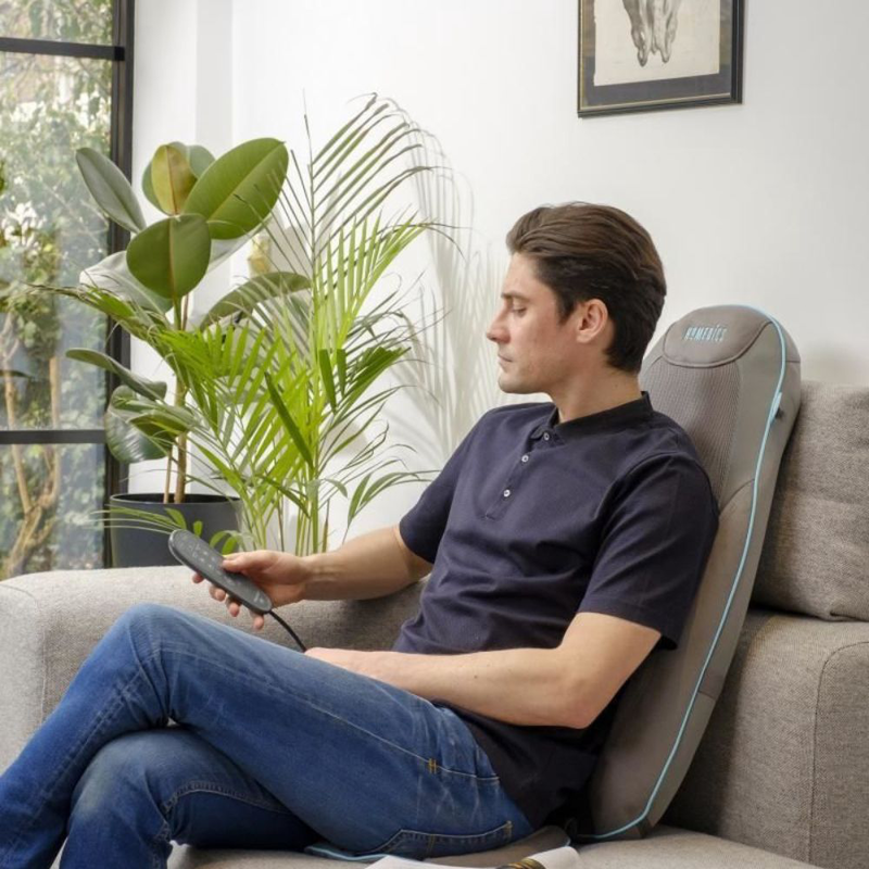 Homedics κάθισμα μασάζ shiatsu με ζελέ και θερμότητα φυσική αίσθηση μασάζ πλάτης & αυχένα, , medium-null