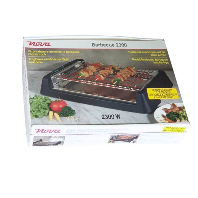 Product image: Nova φορητή ηλεκτρική ψησταριά/ γκριλιέρα barbecue με μεγάλη επιφάνεια ψησίματος για εξωτερικούς & εσωτερικούς χώρους gr-201, , medium-null