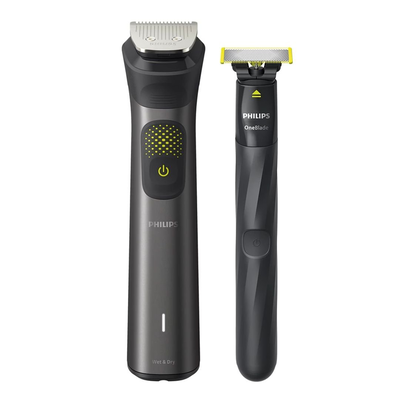 Philips series 9000 all-in-one επαναφορτιζόμενη κουρευτική μηχανή για πρόσωπο, μαλλιά & σώμα με 13 εργαλεία styling, 27 ρυθμίσης μήκους 0,2-20 mm, αυτοακονιζόμενες λεπίδες, τεχνολογία beardsense, αδιάβροχη & έως 120 λεπτά λειτουργίας mg9540/15, , medium