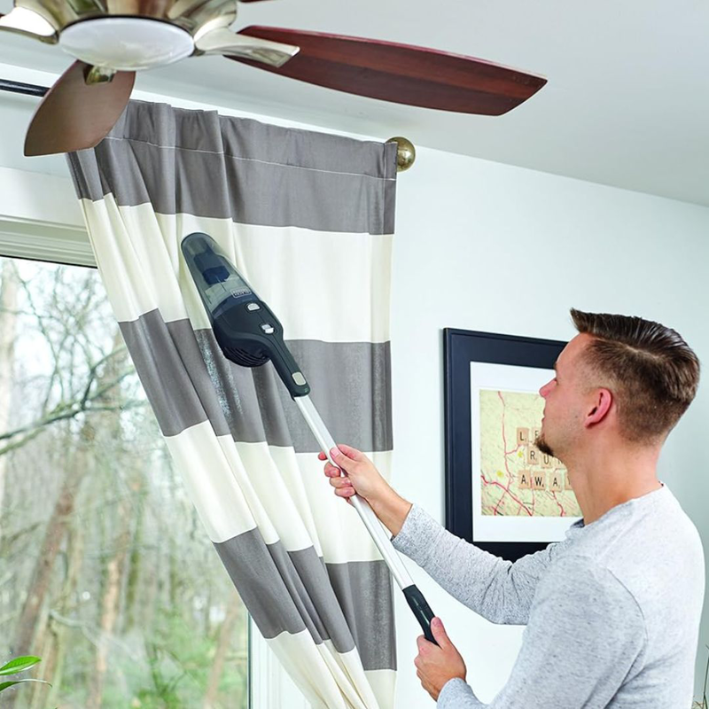 Product image: Black & decker 4-in-1 επαναφορτιζόμενο σκουπάκι χειρός & stick 10.8v με με χωρητικότητα κάδου 400 ml, χωρίς σακούλα, ισχυρή αναρρόφηση, αθόρυβο & βάση φόρτισης nsva315j-qw, , medium-null