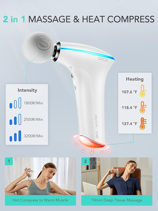 Skg body gun massager mini f5-en white, , medium-null