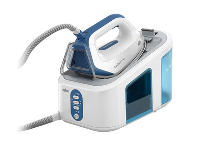 Braun carestyle 3 is3157bl steam iron 2400w with eloxalplus soleplate and continuous steam supply 125G/min, White Blue, medium