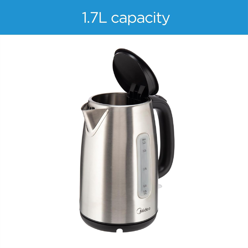 Midea electric kettle, 1850-2200w power, 1.7l  mk17s30d2 inox, , medium-null