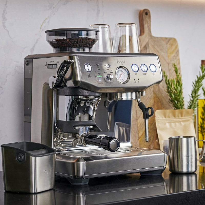 Sage ses876bss4guk1 espresso &mu;&eta;&chi;&alpha;&nu;ή 1850w &pi;ί&epsilon;&sigma;&eta;&sigmaf; 15bar &gamma;&iota;&alpha; espresso &mu;&epsilon; &mu;ύ&lambda;&omicron; silver, , medium-null