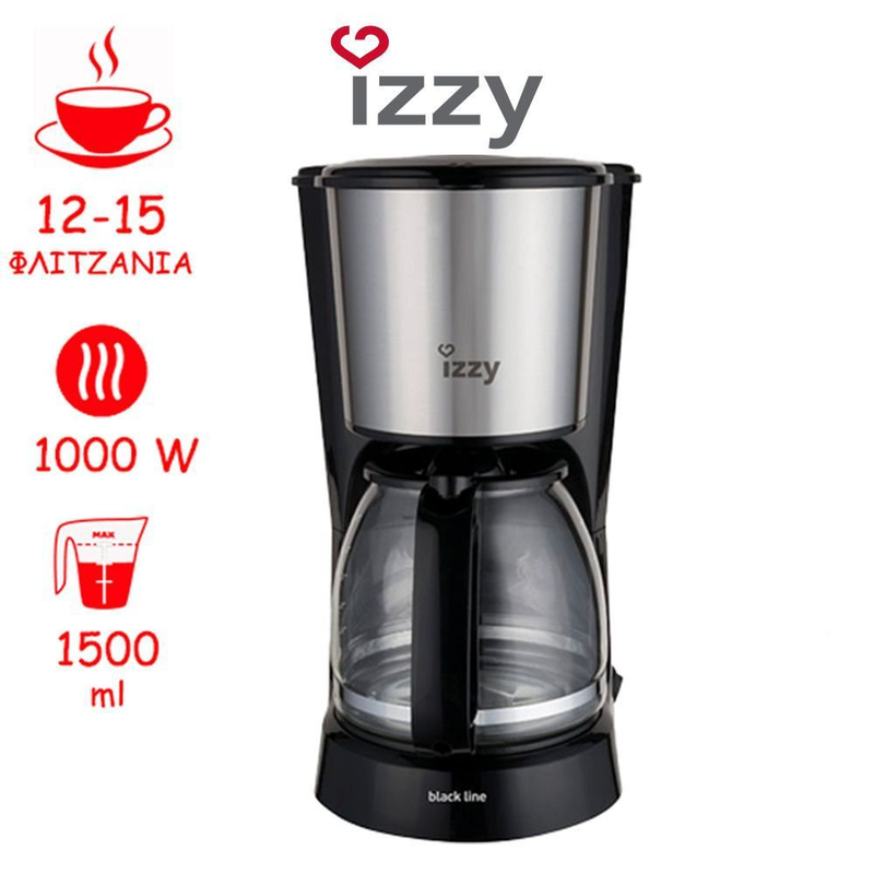 Izzy black line &kappa;&alpha;&phi;&epsilon;&tau;&iota;έ&rho;&alpha; &phi;ί&lambda;&tau;&rho;&omicron;&upsilon; 1000w &mu;&epsilon; &gamma;&upsilon;ά&lambda;&iota;&nu;&eta; &kappa;&alpha;&nu;ά&tau;&alpha; 1.5l &alpha;&sigma;&eta;&mu;ί, , medium-null