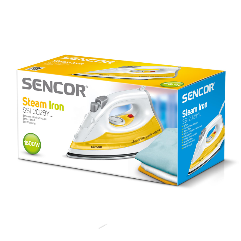 Sencor ssi 2028yl steam iron 200ml 1.6kw, , medium image number null