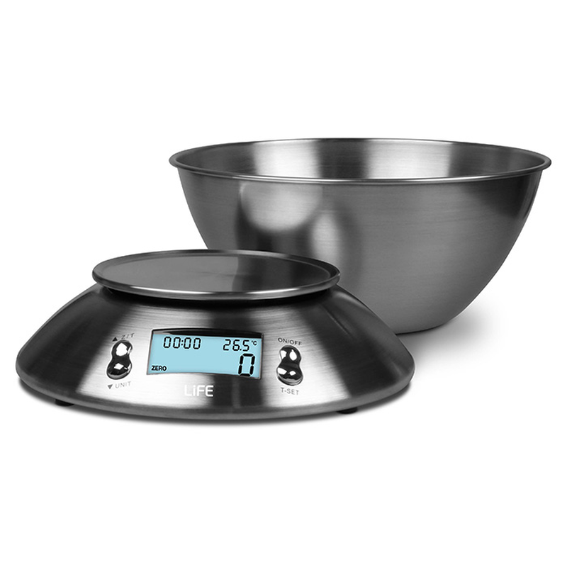 Life 221-0256 stainless steel kitchen scale 1.8l, , medium image number null