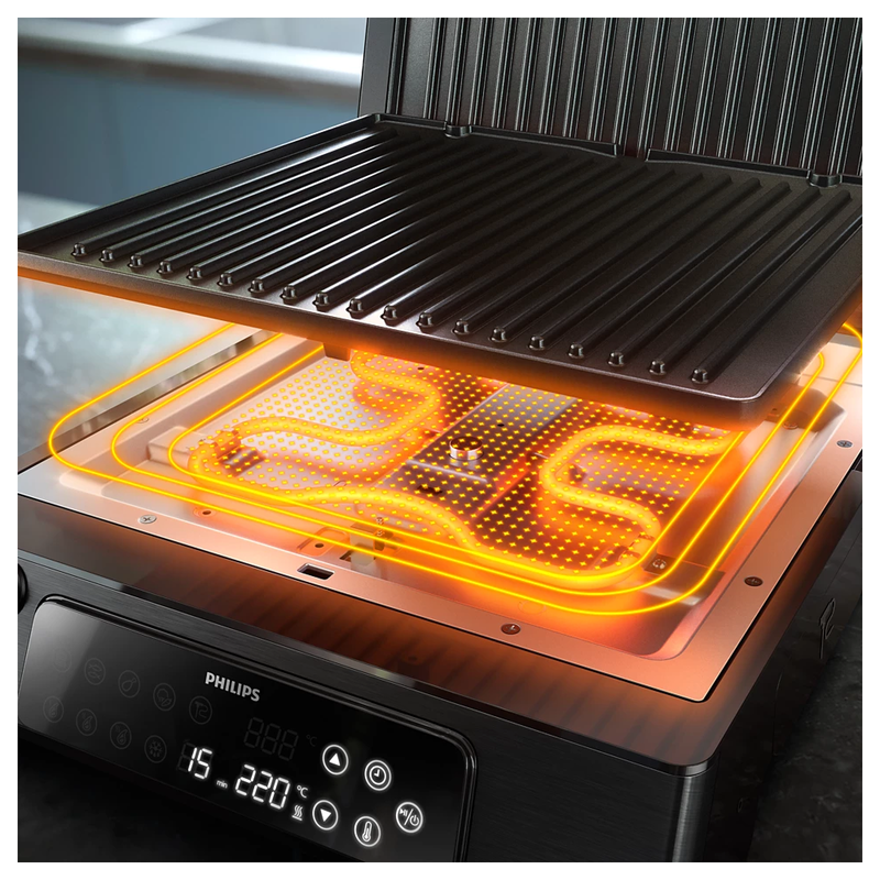 Philips hd6307/70 contact grill 1500w non-stick plate-null