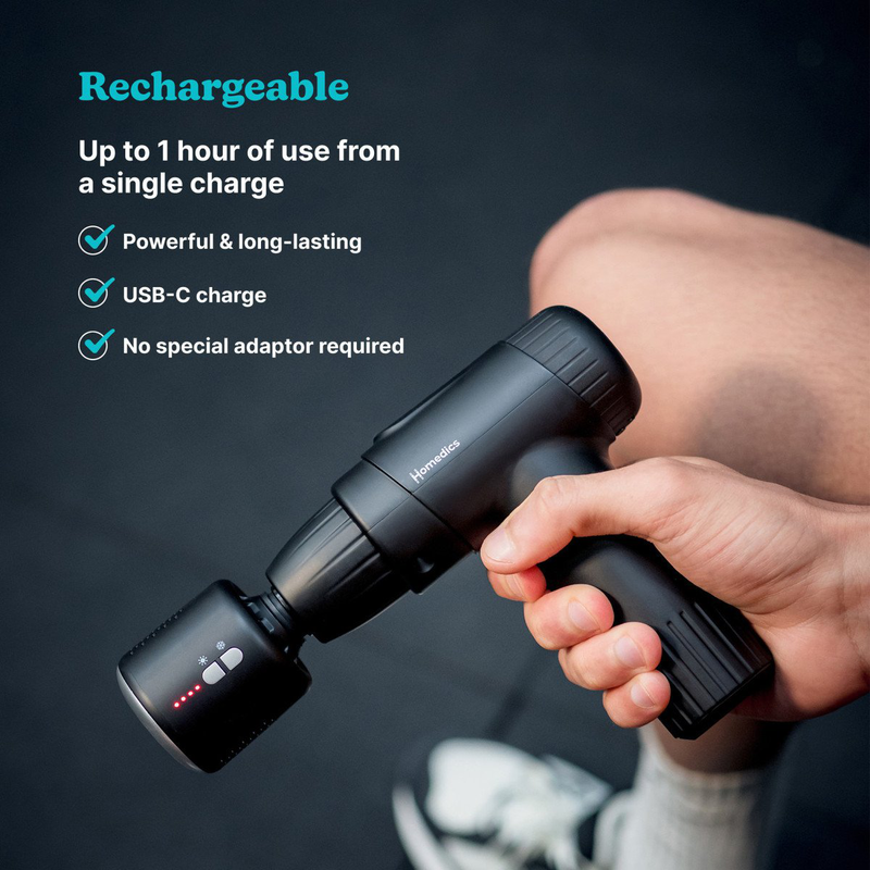 Product image: Homedics massage gun hot & cold novo pgm-43hc black, , medium-null