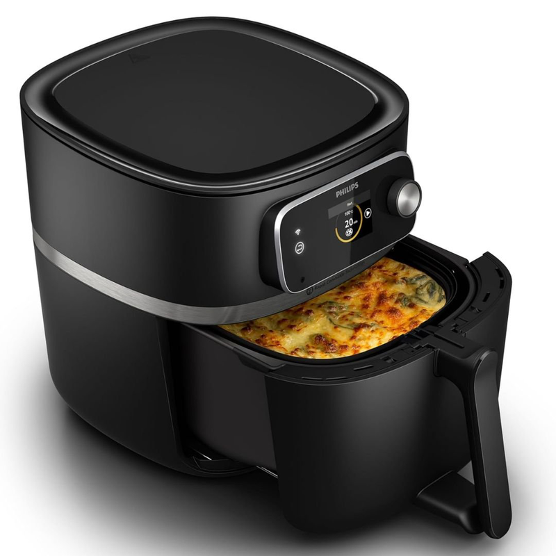 Product image: Philips combi connected xxl Airfryer 2200w με αποσπώμενο κάδο 8.3l, 22 λειτουργίες μαγειρέματος, Wi-Fi, homeid & τεχνολογία rapidair hd9876/90, , medium-null