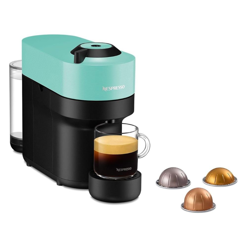 Product image: Nespresso vertuo pop espresso machine 1260w pressure 19bar for espresso and lungo aqua mint, , medium-null