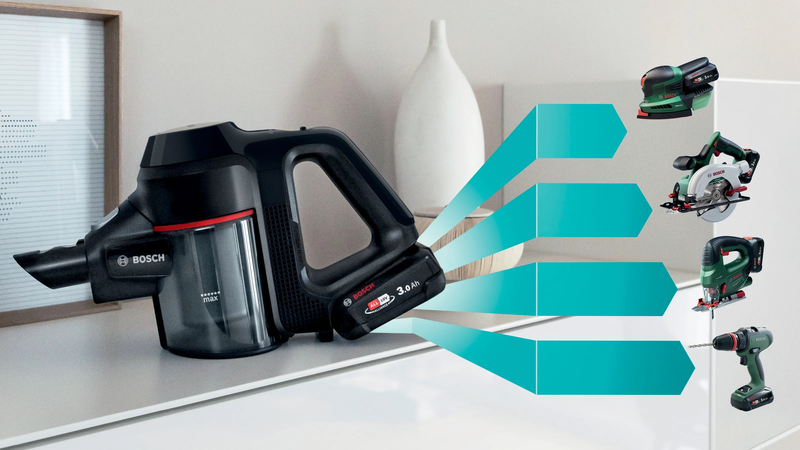 Bosch bcs712xxl stick vacuum 18v 40 min 0.3 l black-null