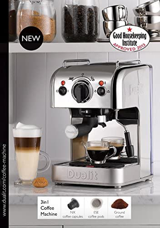 Dualit 84440 3-in-1 coffee machine, silver, , medium-null