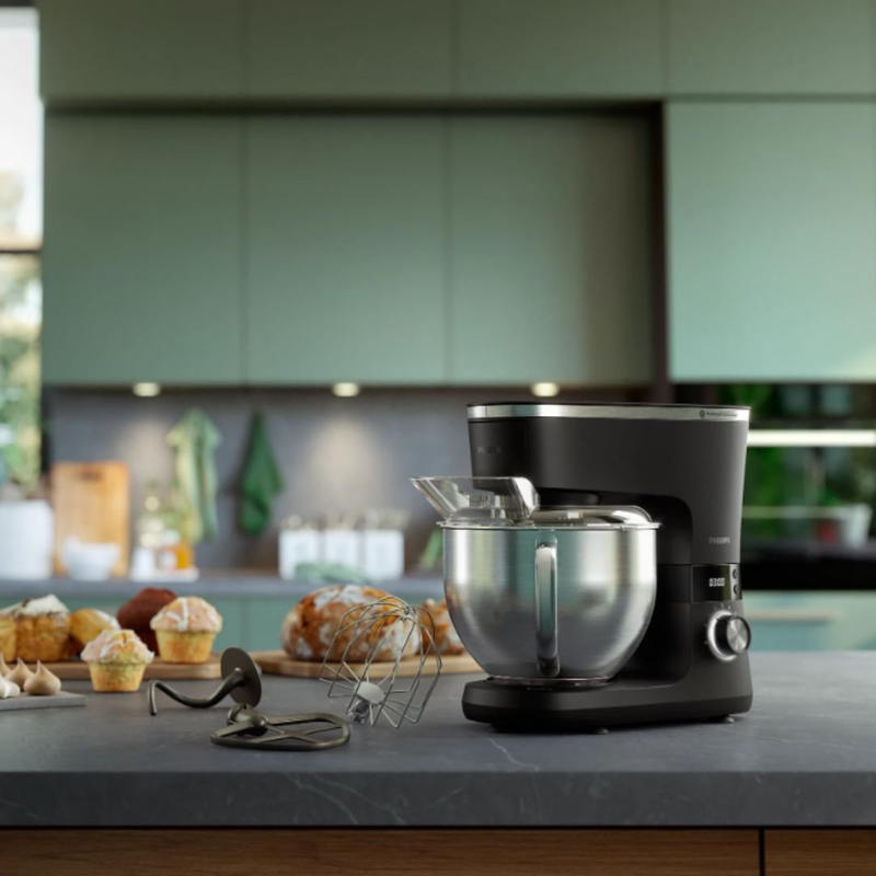 Philips series 7000 κουζινομηχανή 1000w με κάδο 5.5l, αξεσουάρ & 8 ρυθμίσεις ταχύτητας hr7962/01, , medium-null