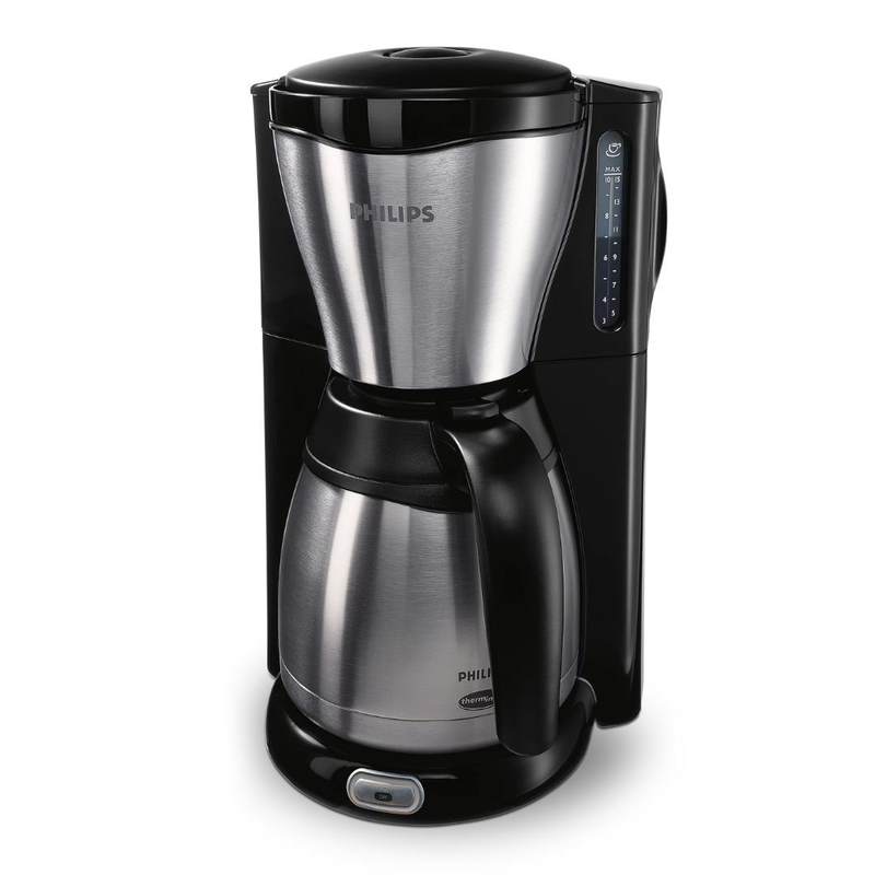 Philips café gaia καφετιέρα φίλτρου 1000w με χωρητικότητα 1.3l, κανάτα-θερμός & αυτόματη διακοπή inox hd7546/20, , medium-null
