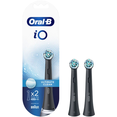 Oral-b io ultimate clean black &alpha;&nu;&tau;&alpha;&lambda;&lambda;&alpha;&kappa;&tau;&iota;&kappa;ά &eta;&lambda;&epsilon;&kappa;&tau;&rho;&iota;&kappa;ή&sigmaf; &omicron;&delta;&omicron;&nu;&tau;ό&beta;&omicron;&upsilon;&rho;&tau;&sigma;&alpha;&sigmaf; 2&tau;&mu;&chi;, Black, medium
